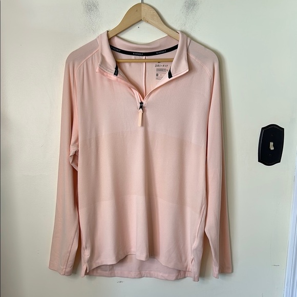 Nike Dri-FIT Vapor Men’s Quarter Zip Golf Pullover Size M Pink - Picture 1 of 6